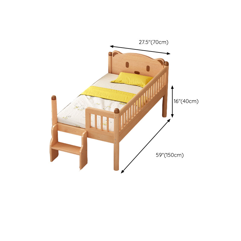 Scandinavian Solid Wood Nursery Bed Guardrail Rectangle Baby Crib