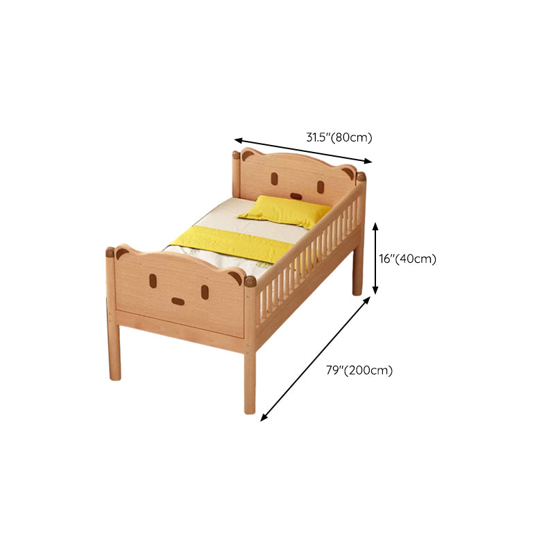 Scandinavian Solid Wood Nursery Bed Guardrail Rectangle Baby Crib