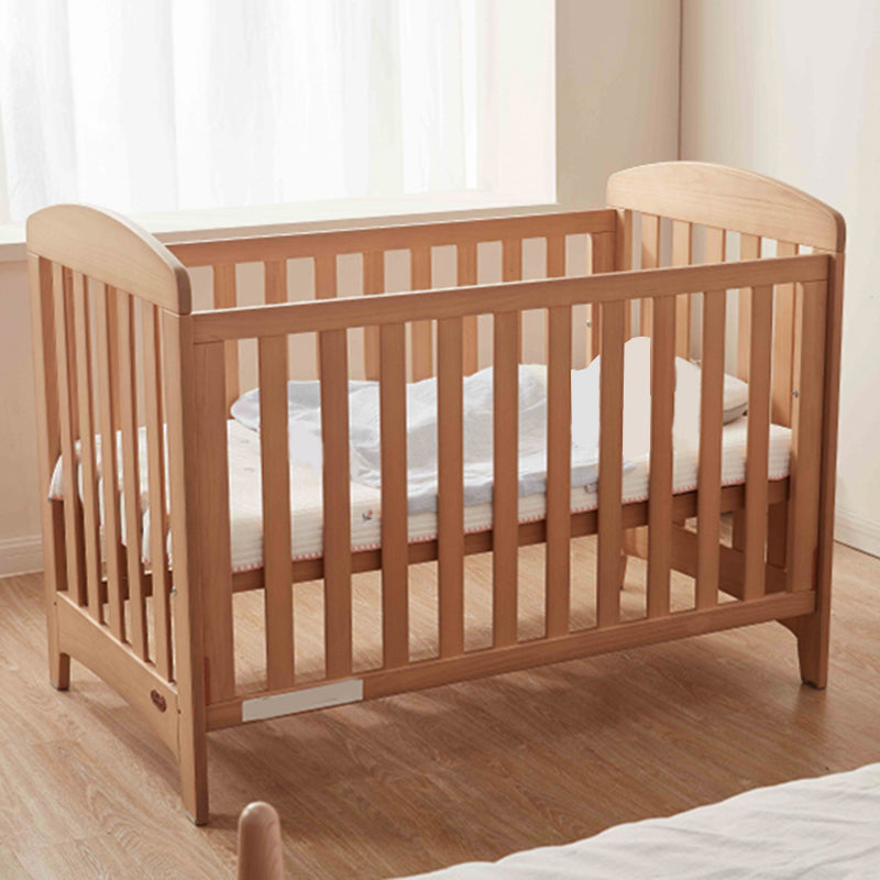 Modern Convertible Crib Baby Crib Wood Cedar Crib with Casters