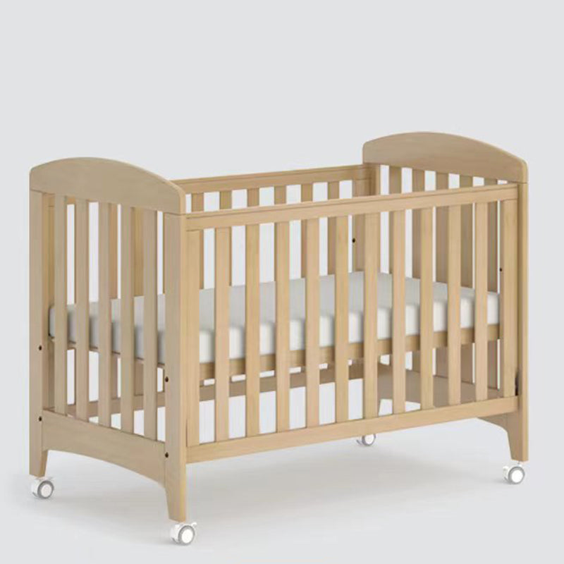 Modern Convertible Crib Baby Crib Wood Cedar Crib with Casters