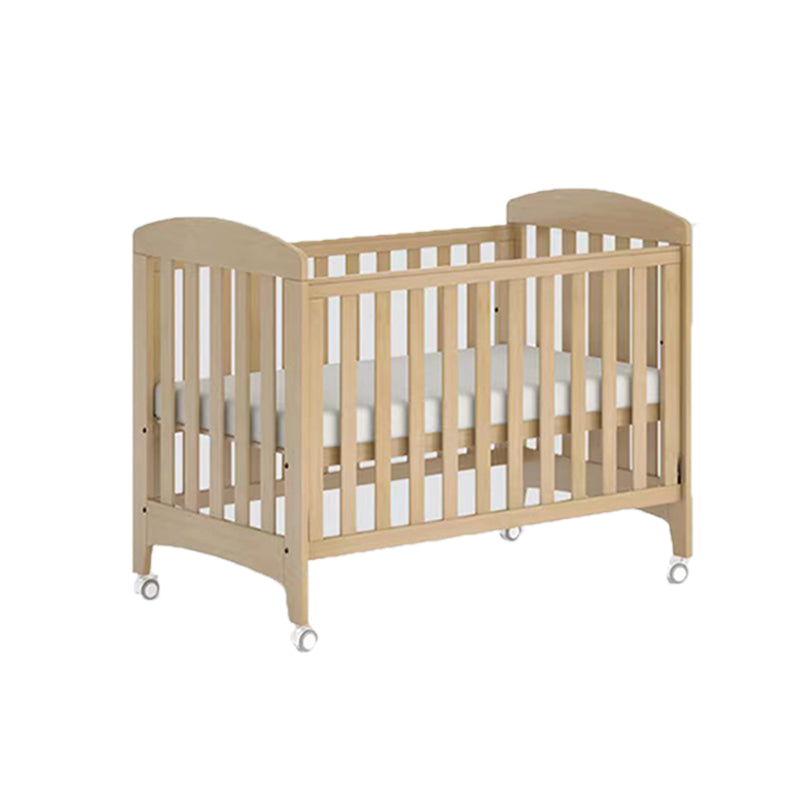 Modern Convertible Crib Baby Crib Wood Cedar Crib with Casters