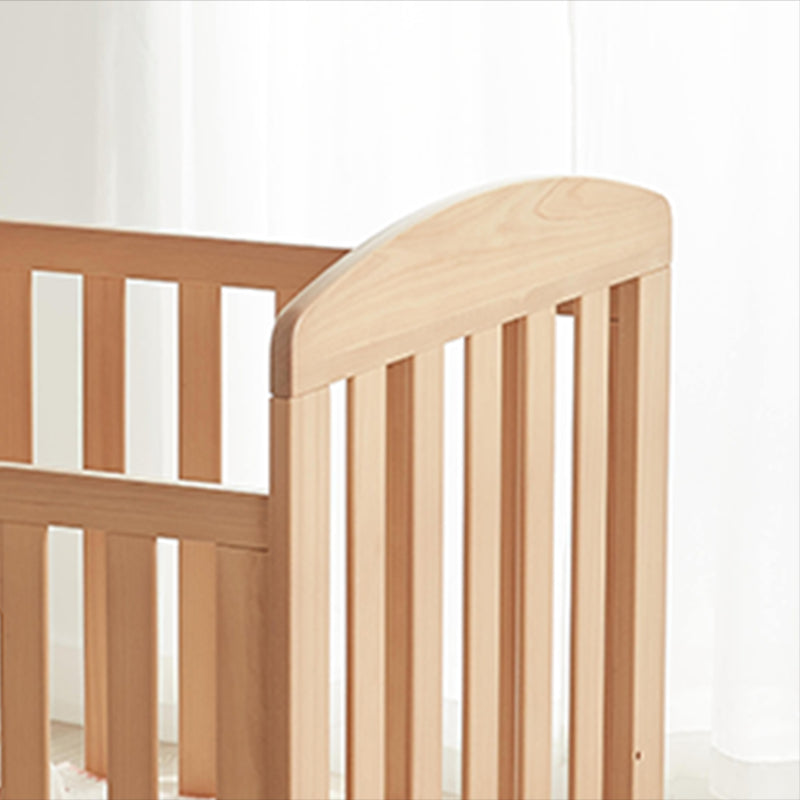 Modern Convertible Crib Baby Crib Wood Cedar Crib with Casters