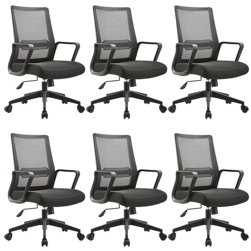 Modern Fixed Arms Office Chair Tilt Mechanism No Distressing Ergonomic Desk Chair