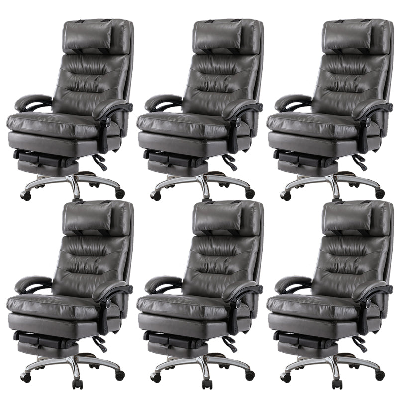 Modern Padded Arms Chair Leather Tilt Mechanism No Distressing Ergonomic Desk Chair