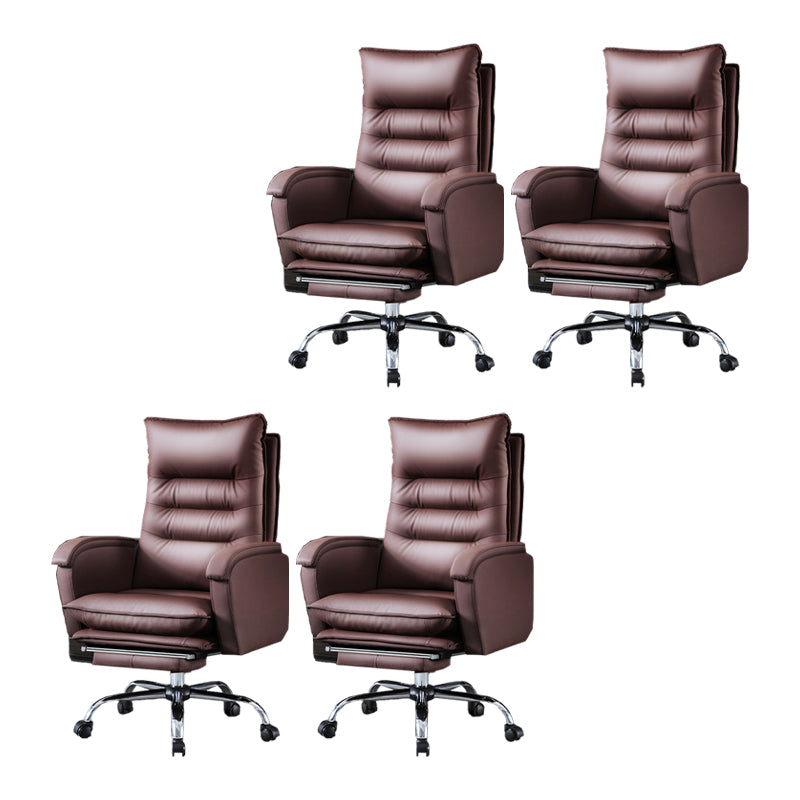 Swivel Armless Upholstered Office Chair Ergonomic High Back Managers Chair