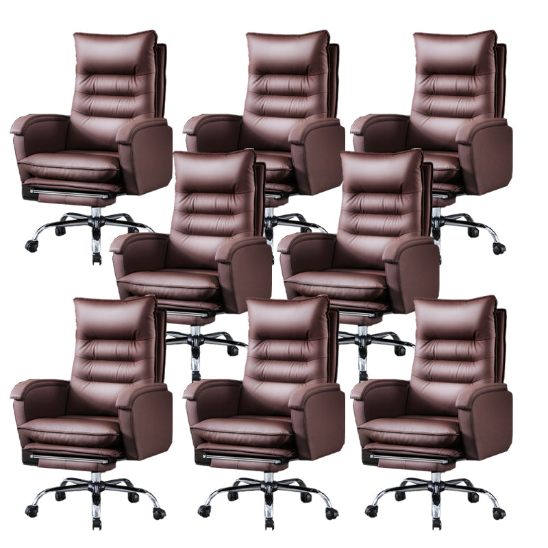 Swivel Armless Upholstered Office Chair Ergonomic High Back Managers Chair