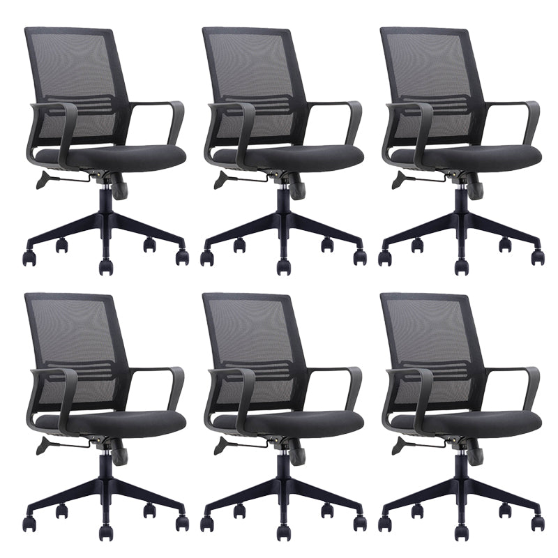 Fixed Arms Office Chair Modern No Distressing Ergonomic Chair