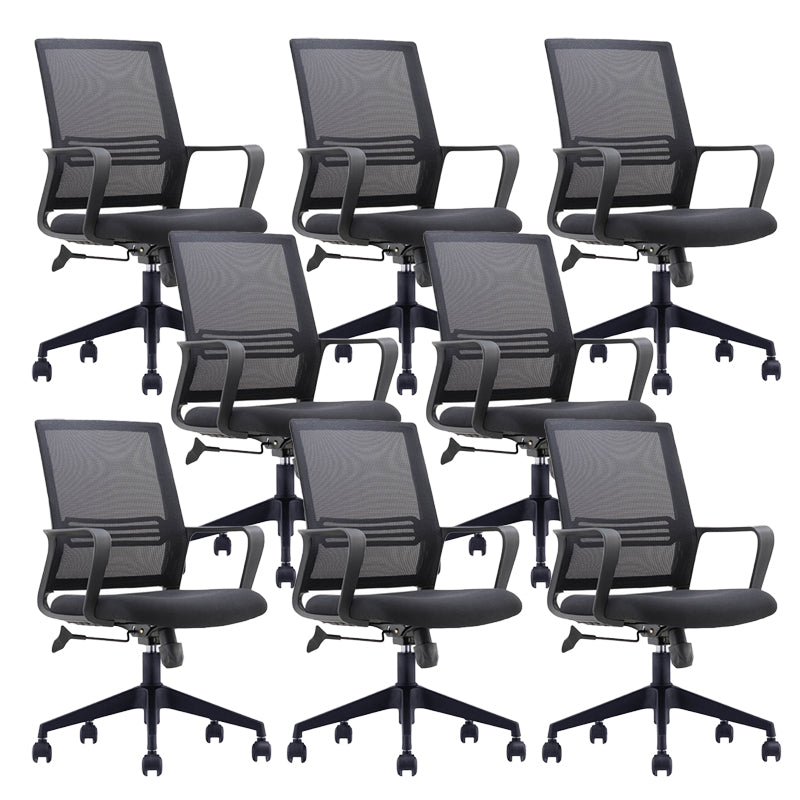 Fixed Arms Office Chair Modern No Distressing Ergonomic Chair