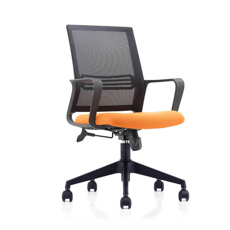 Fixed Arms Office Chair Modern No Distressing Ergonomic Chair