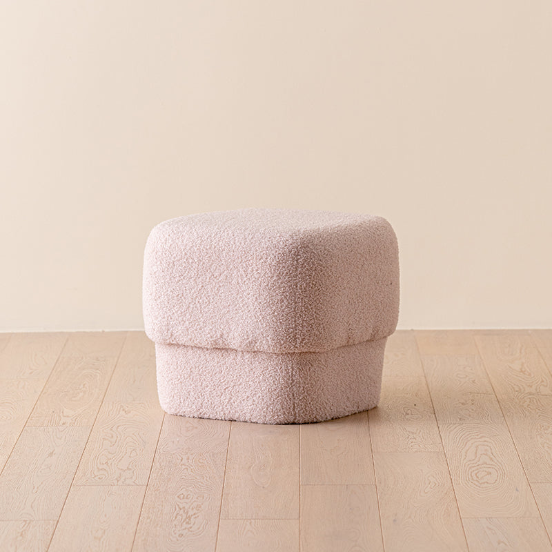 Flannel Standard Stool Modern Style Simple Household Square Footstool