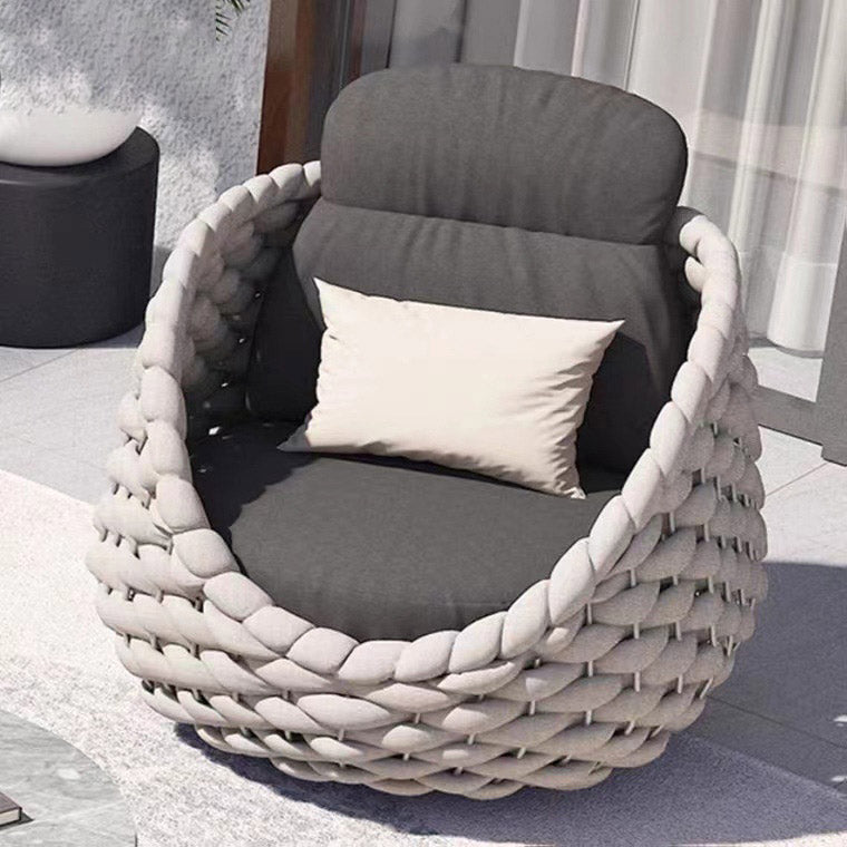 Wicker Patio Sofa Tropical Water Resistant Outdoor Patio Sofa with Cushions