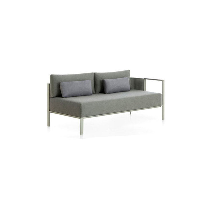 Metal Patio Sofa Water Resistant and UV Resistant Outdoor Patio Sofa with Cushions