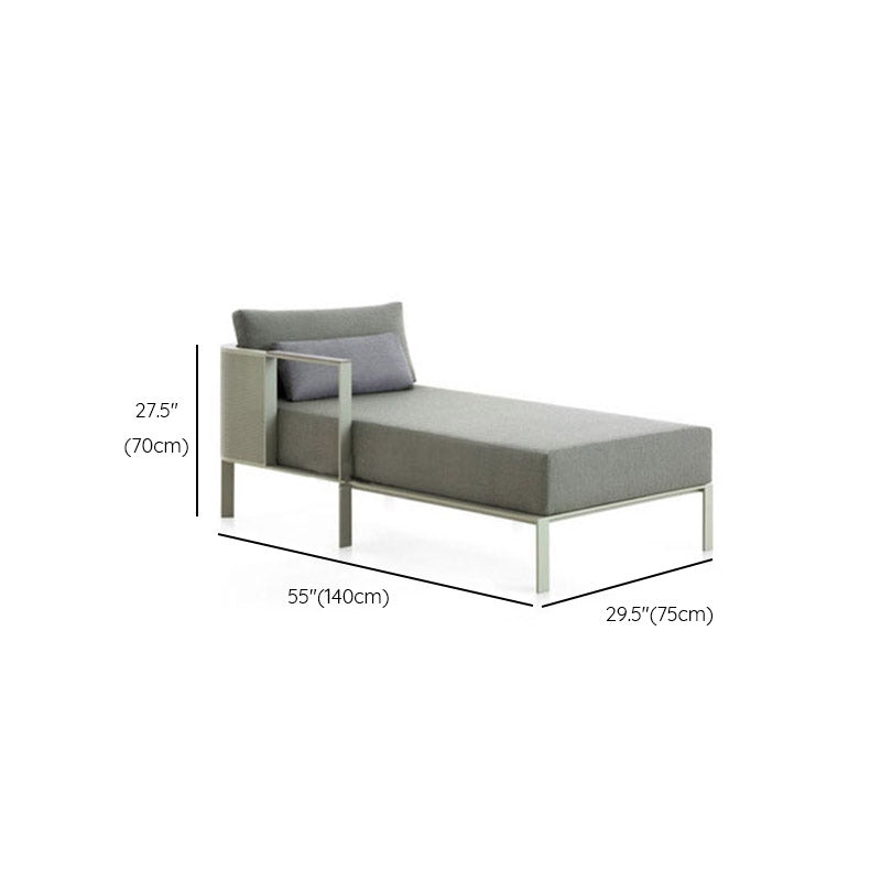 Metal Patio Sofa Water Resistant and UV Resistant Outdoor Patio Sofa with Cushions