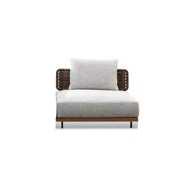 Wicker Outdoor Patio Sofa Modern 1 Piece Patio Sofa with Cushions