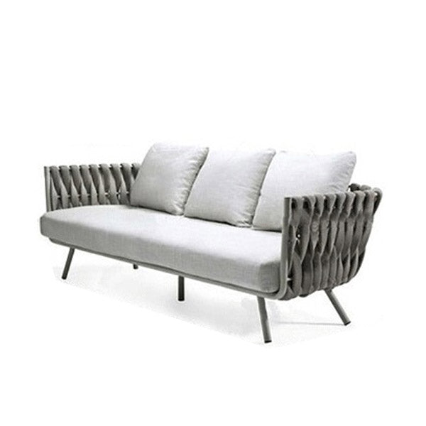 Modern Patio Daybed Metal 1 Piece Outdoor Patio Sofa with Cushions