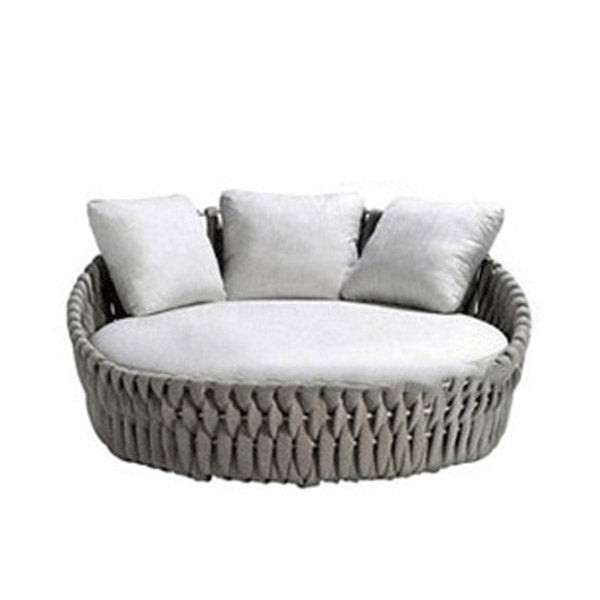 Modern Patio Daybed Metal 1 Piece Outdoor Patio Sofa with Cushions