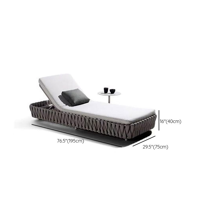 Modern Patio Daybed Metal 1 Piece Outdoor Patio Sofa with Cushions