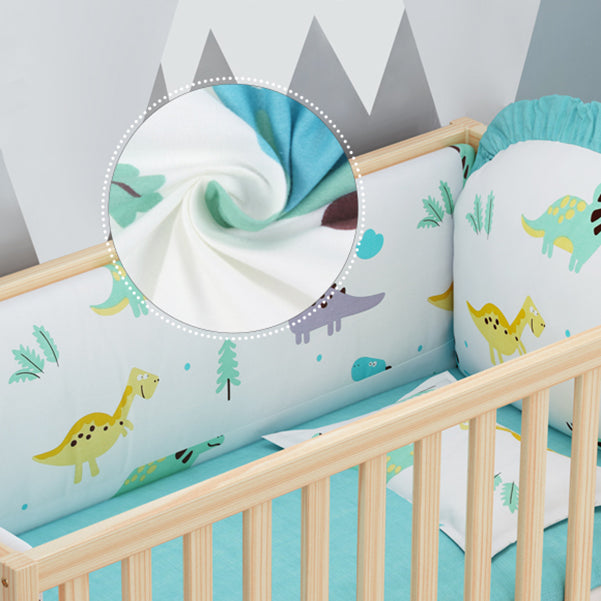 Modern Nursery Bed Solid Wood Standard Baby Crib with Casters