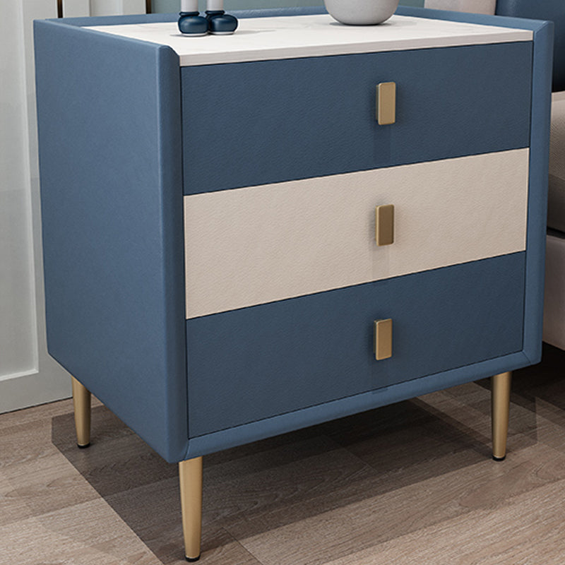 Storage Kids Nightstand Sintered Stone Top Kids Bedside Table with Drawers