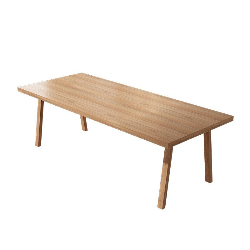 Rectangular Shaped Office Desk Wooden Conference Table in Natural