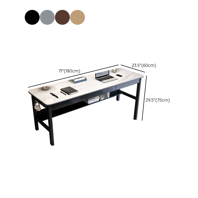 Rectangular Shaped Stone Office Desk 4 Legs Writing Desk for Home