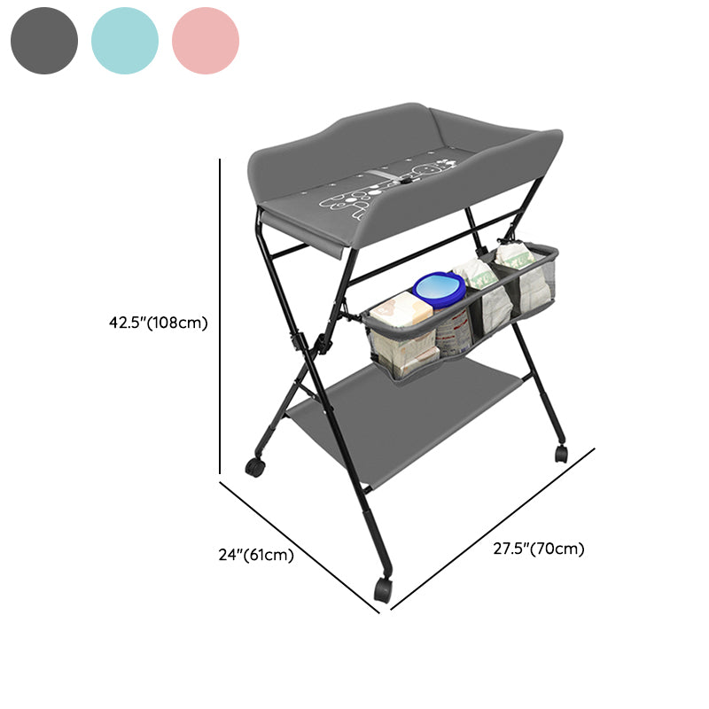 Portable Baby Changing Table Folding Changing Table with Pad