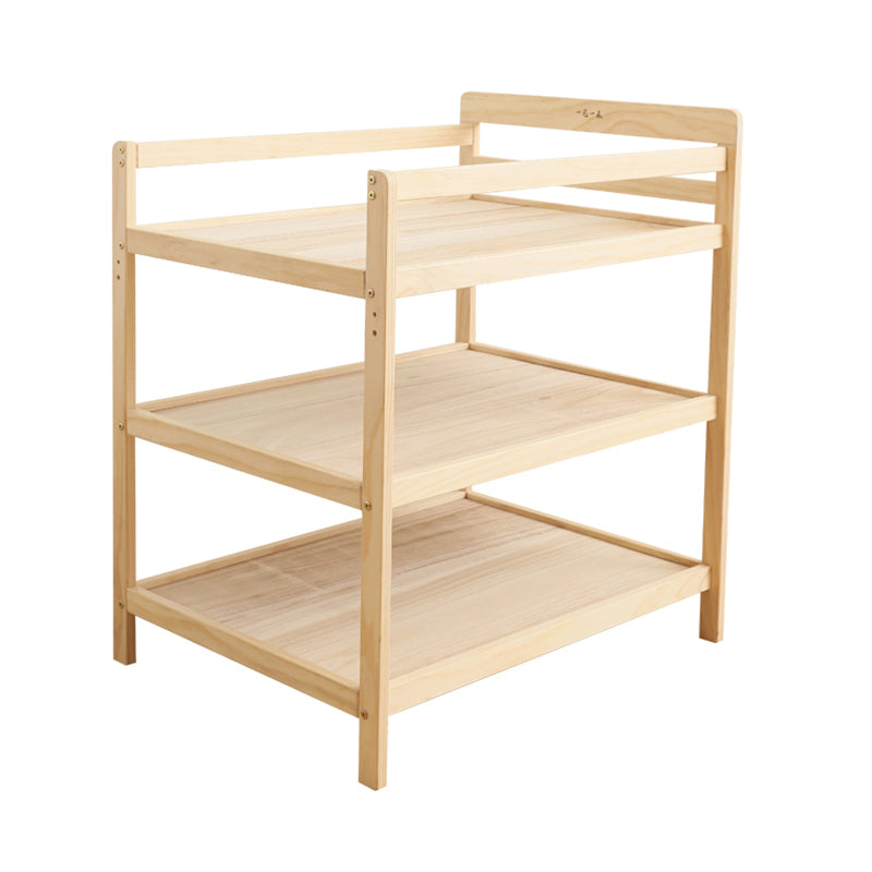 Pine Wooden Changing Table with Storage Shelf 2-in-1 Baby Changing Table