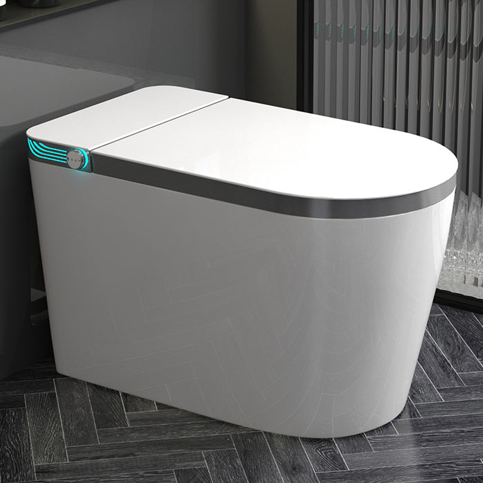 Smart Toilet with Tank White Elongated Floor Standing Bidet with Heated Seat