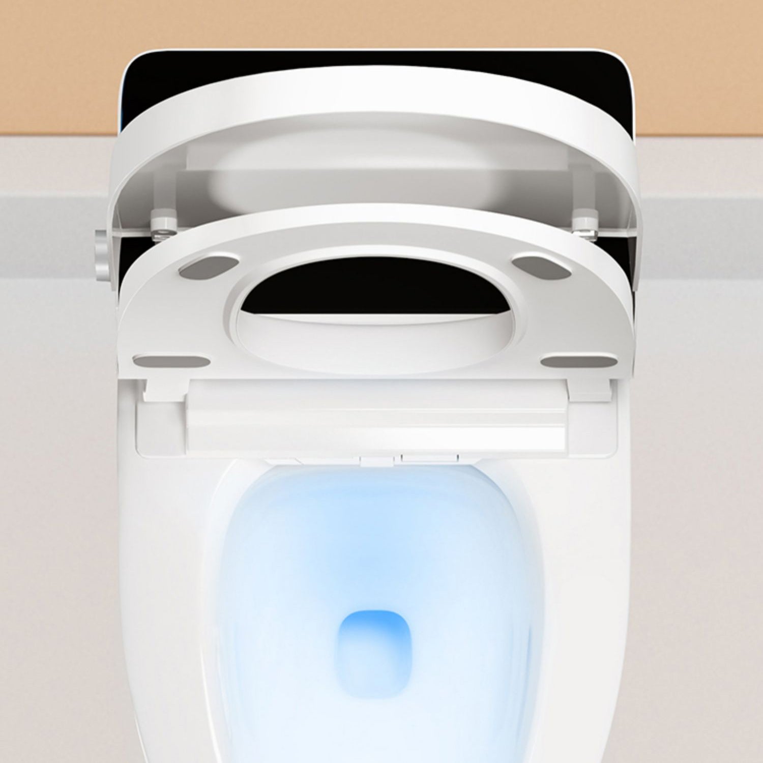 Elongated Floor Mount Bidet Smart Bidet with Dryer and Heated Seat