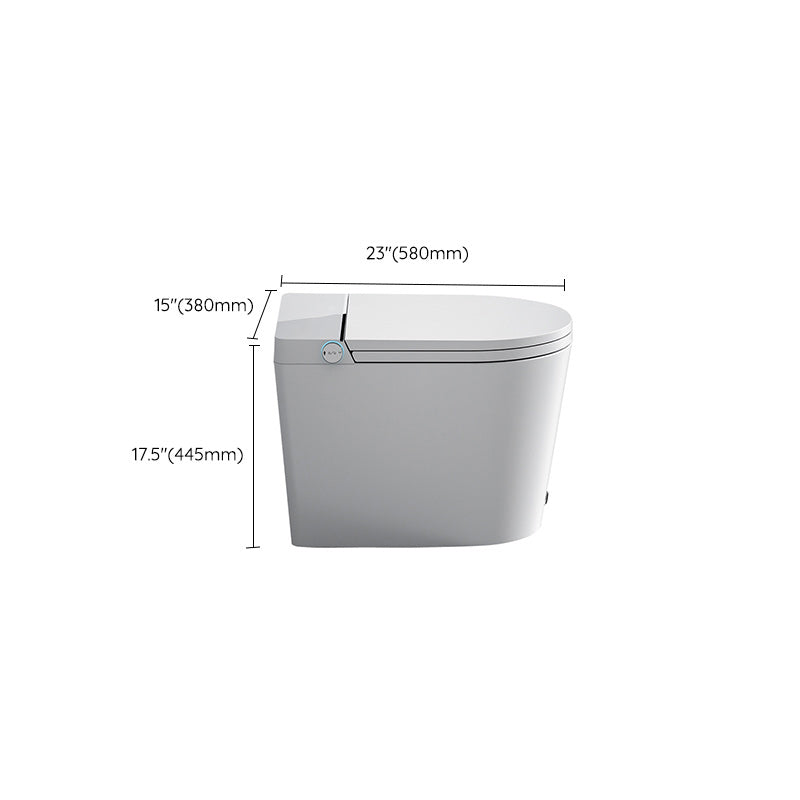 Temperature Control Elongated Seat Bidet in White All-In-One Smart Bidet with Heated Seat