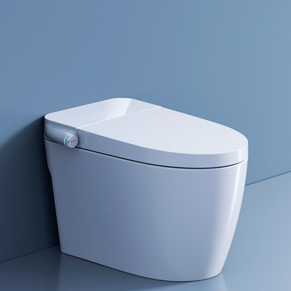 Elongated Floor Mount Bidet All-In-One Smart Bidet with Heated Seat