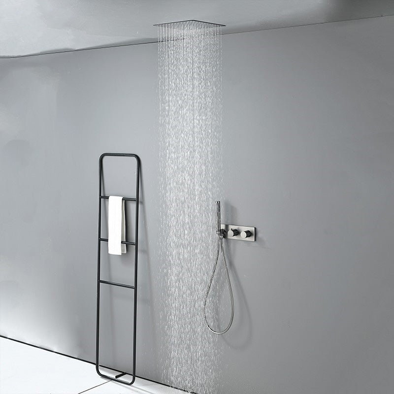 Modern Solid Color Shower Combo Ceiling Mounted Shower System