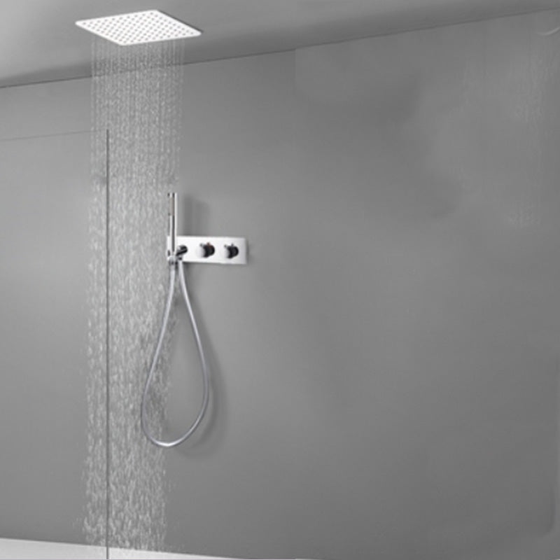 Modern Solid Color Shower Combo Ceiling Mounted Shower System