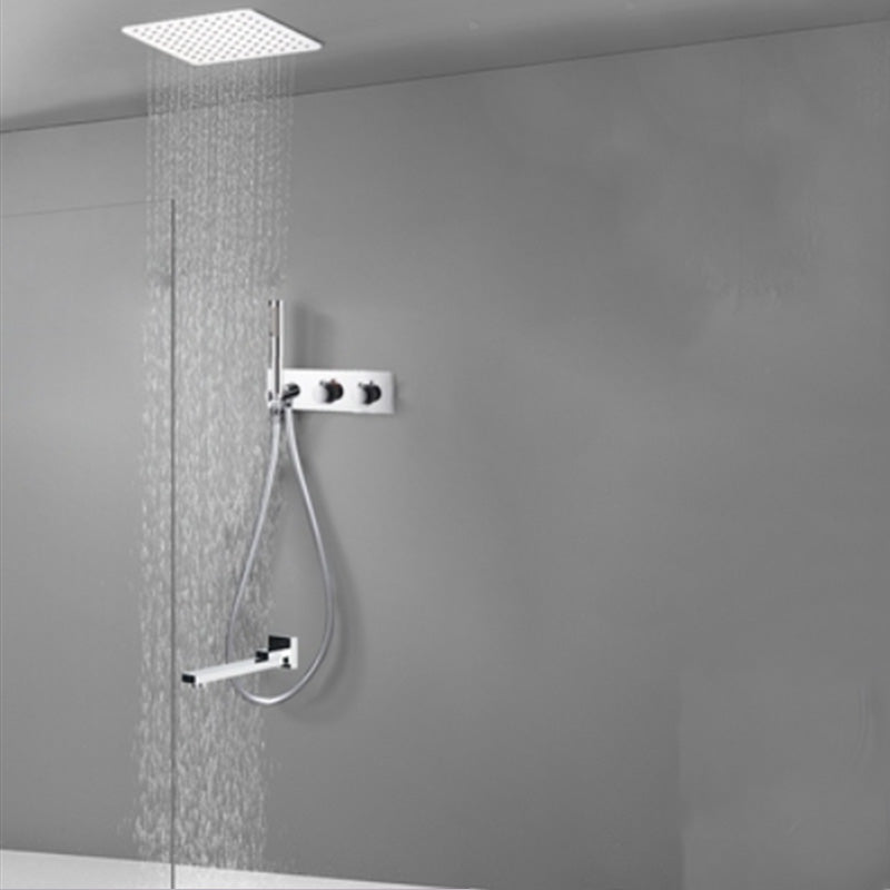 Modern Solid Color Shower Combo Ceiling Mounted Shower System