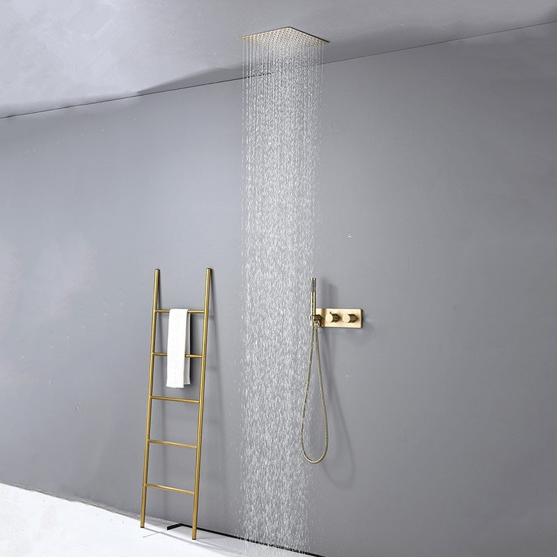 Modern Solid Color Shower Combo Ceiling Mounted Shower System