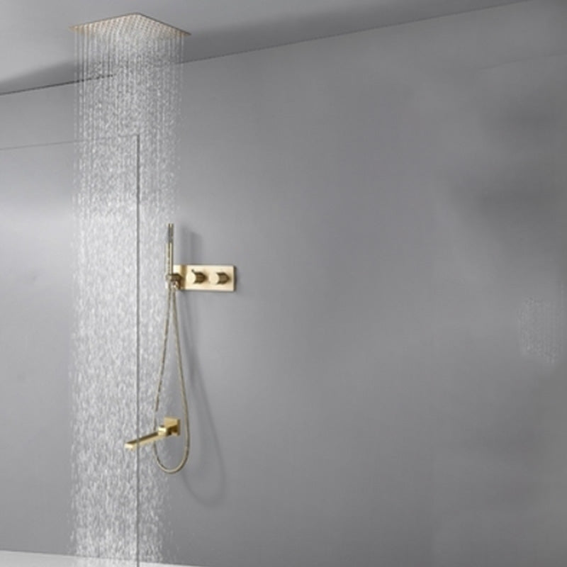 Modern Solid Color Shower Combo Ceiling Mounted Shower System