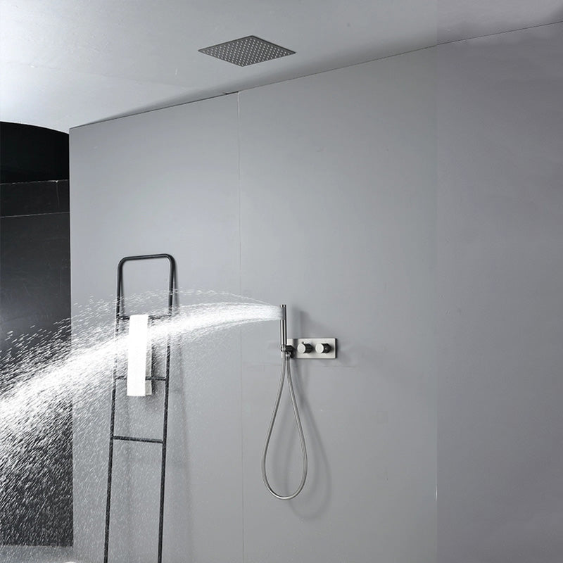 Modern Solid Color Shower Combo Ceiling Mounted Shower System