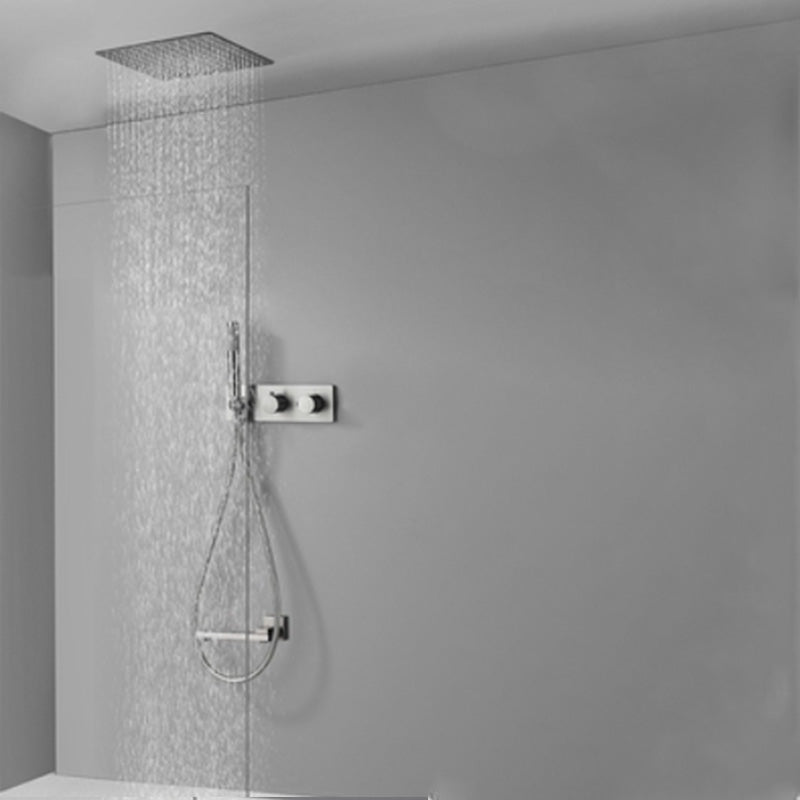 Modern Solid Color Shower Combo Ceiling Mounted Shower System