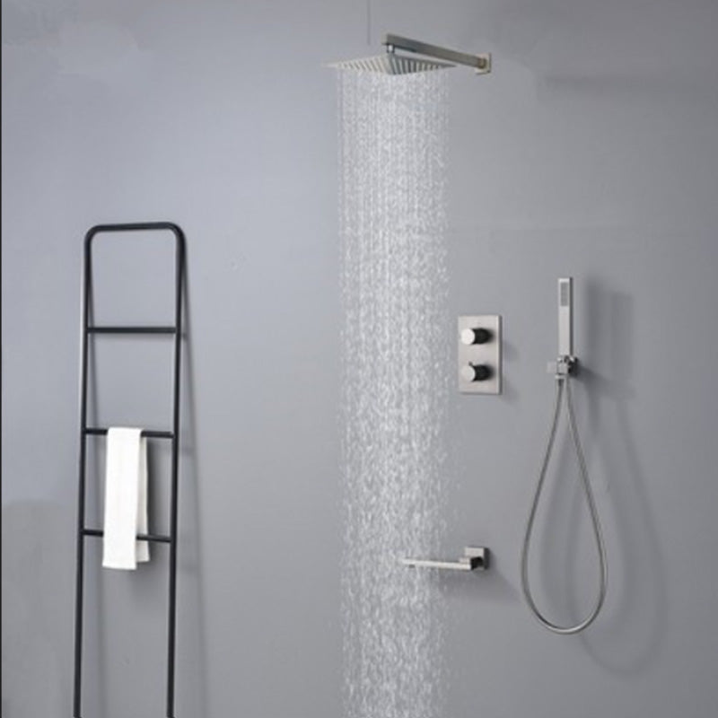 Modern Solid Color Shower Combo Ceiling Mounted Shower System