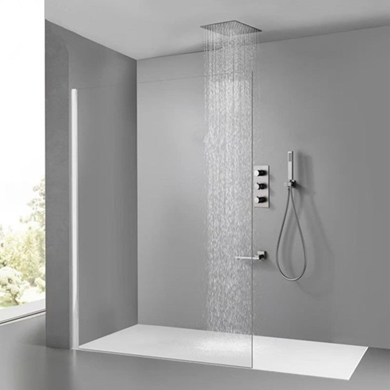 Modern Solid Color Shower Combo Ceiling Mounted Shower System