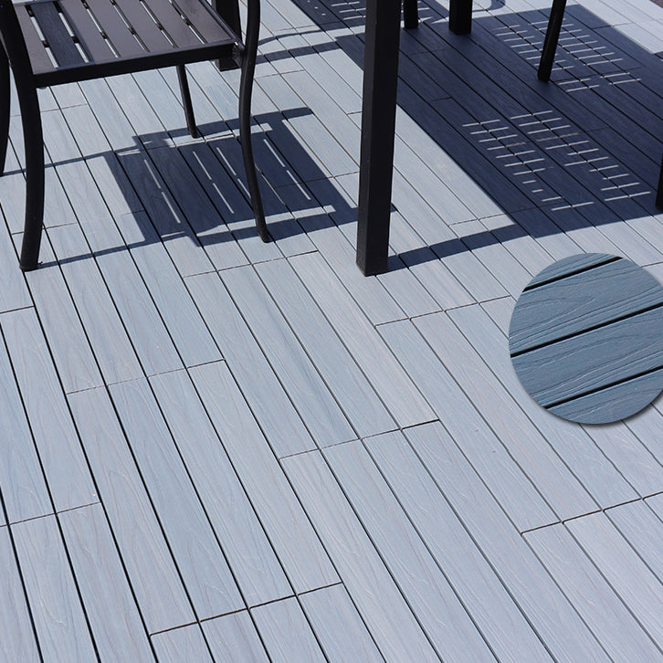 Square Snapping Patio Flooring Composite Tiles Striped Pattern Tile Set