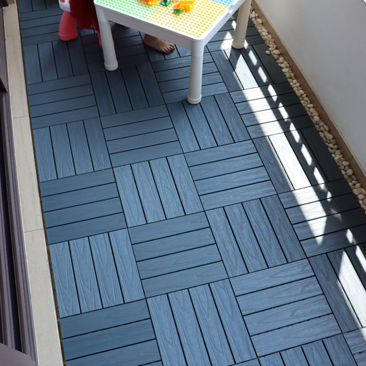 Square Snapping Patio Flooring Composite Tiles Striped Pattern Tile Set