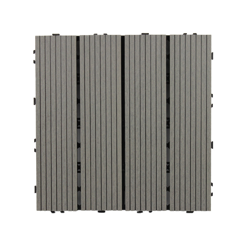Square Snapping Patio Flooring Tiles Striped Pattern Tile Set Floor Board