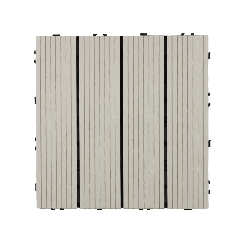 Square Snapping Patio Flooring Tiles Striped Pattern Tile Set Floor Board