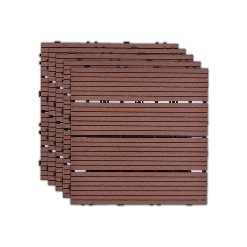 11 Pack 12" X 12" Square Deck/Patio Flooring Tiles Snap Fit for Outdoor Patio Tiles