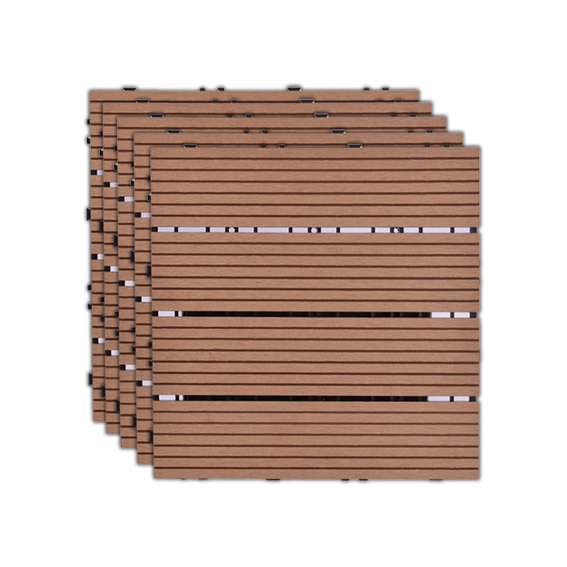 11 Pack 12" X 12" Square Deck/Patio Flooring Tiles Snap Fit for Outdoor Patio Tiles