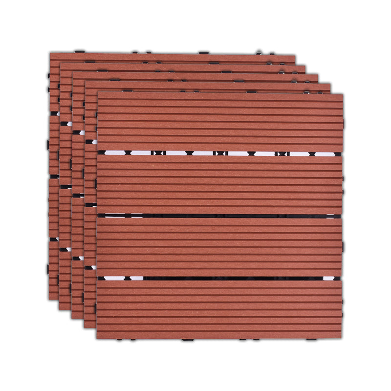 11 Pack 12" X 12" Square Deck/Patio Flooring Tiles Snap Fit for Outdoor Patio Tiles