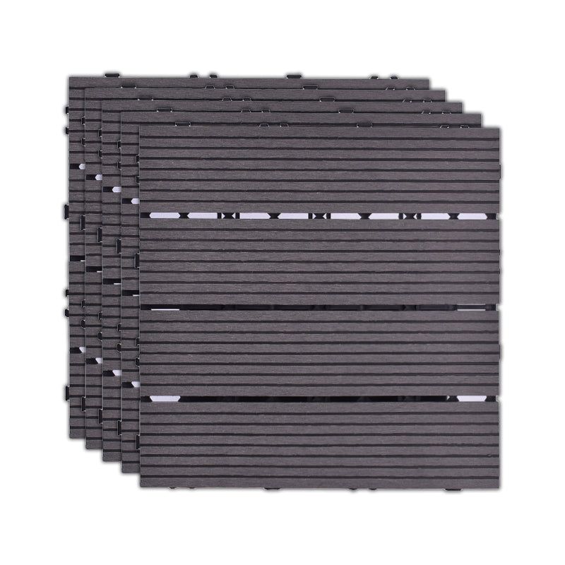 11 Pack 12" X 12" Square Deck/Patio Flooring Tiles Snap Fit for Outdoor Patio Tiles