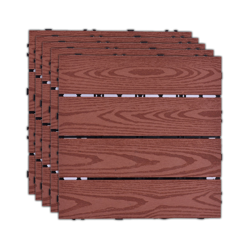 11 Pack 12" X 12" Square Deck/Patio Flooring Tiles Snap Fit for Outdoor Patio Tiles