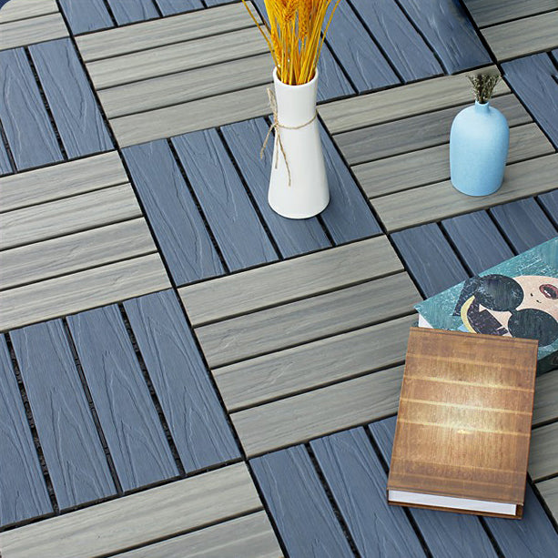 Square Snapping Patio Flooring Tiles Striped Pattern  Flooring Tiles